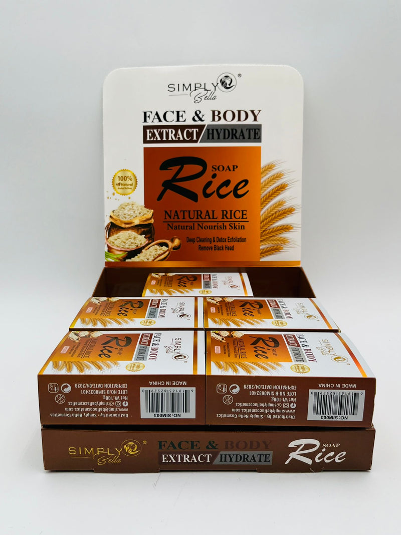 Load image into Gallery viewer, Skincare- Simply Bella Rice Soap SIM003 (12pc box, $1.75 each)
