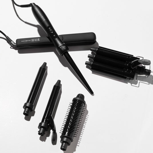 Hair- Beauty Creations 6pc Hair Straightener + 5 interchangeable Multitaskers BLACK (1pc)