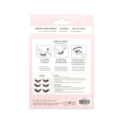 Eyes- Kara Beauty Outlashed 3D Faux Mink Lashes 3 PAIRS ASSORTED KL3207 (12pc box, $3 each)