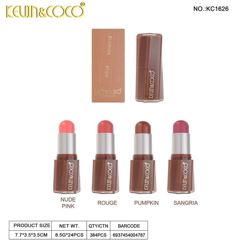 Load image into Gallery viewer, Face-Kevin&amp;Coco Hazelnut Blush Stick KC1626 ($1 each, 24pc Display)
