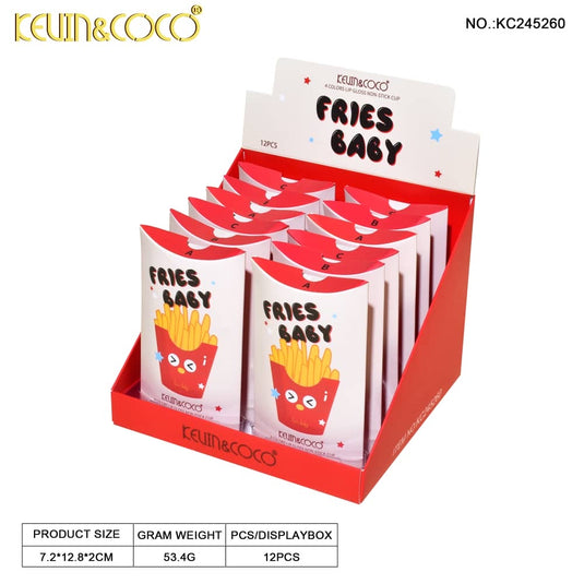 Lips-Kevin & Coco French Fries Lip Sets KC245260 (12pc Display)