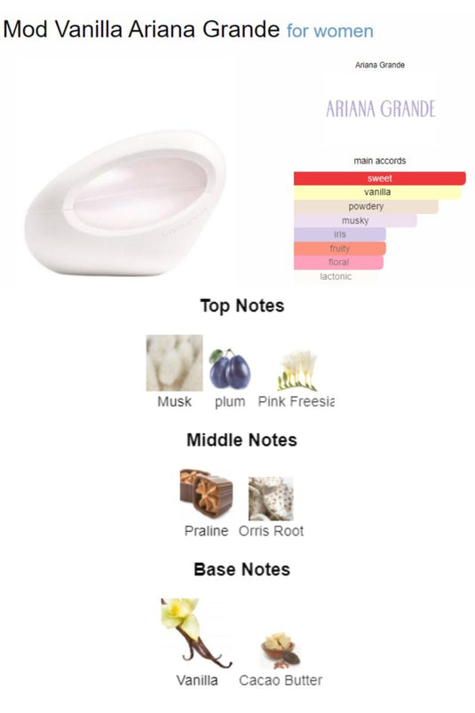 Perfumes- Mod Vanilla by Ariana Grande Eau De Parfum 3.4oz/100ml