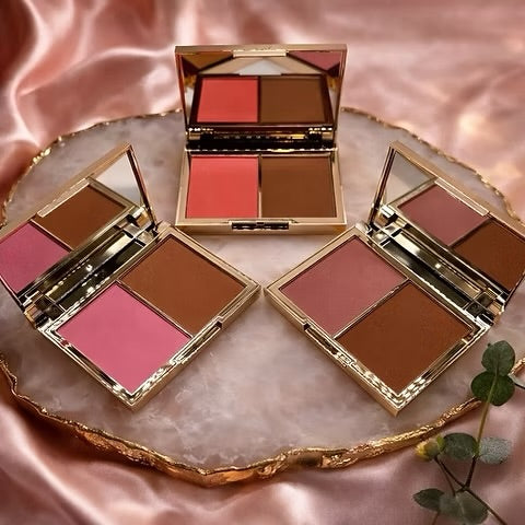 Load image into Gallery viewer, Face-AMEE Beauty Double Take Blush &amp; Bronzer Duo BB01 ($3.25 each, 18pc Display)
