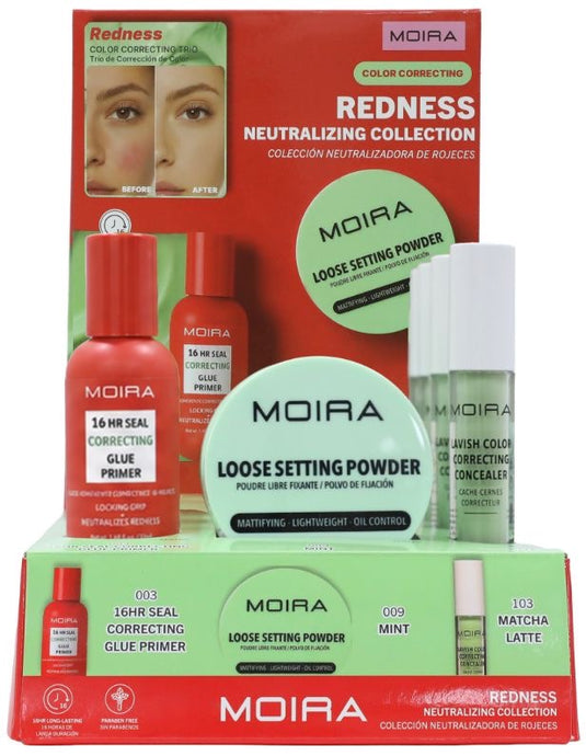 Face-Moira Redness Neutralizing Collection Display GREENSET (9pc display + Testers)