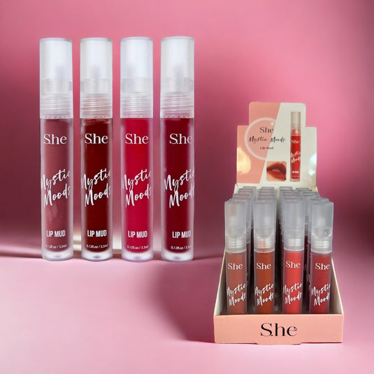 Lips- She Mystic Moods Lip Mud RL1004 (24pc display, $1 each)