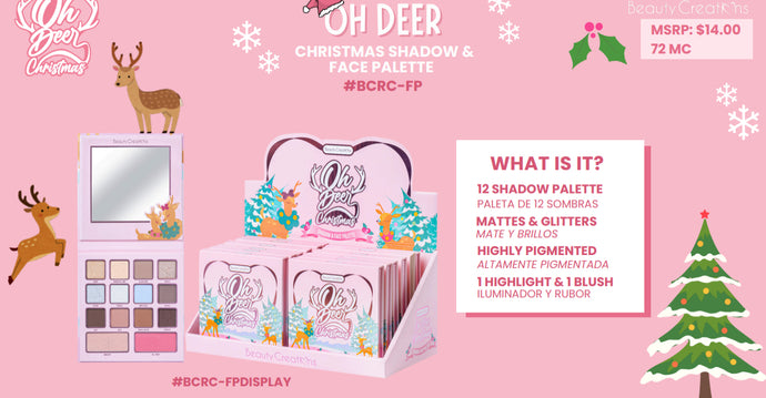 Eyes-Beauty Creations Oh Deer Christmas Face Palette (4pc bulk, $7 each)