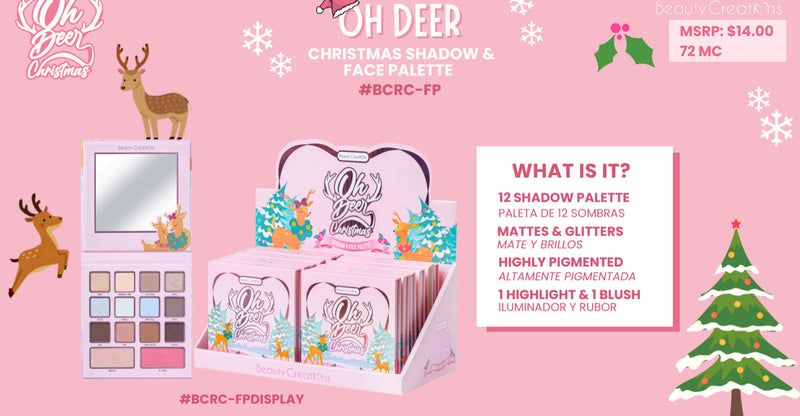 Load image into Gallery viewer, Eyes-Beauty Creations Oh Deer Christmas Face Palette (4pc bulk, $7 each)
