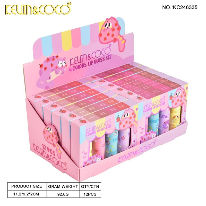 Load image into Gallery viewer, Lips- Kevin&amp;Coco Lip Gloss Sets KC246335 (12pc display,$2.50 each)
