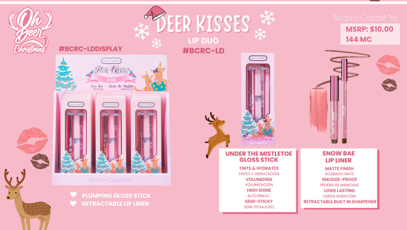 Load image into Gallery viewer, Lips-Beauty Creations OH Deer Kisses Lip Duo #BCRC-LD (4pc bulk, $5 each)
