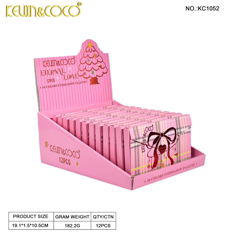 Load image into Gallery viewer, Eyes-Kevin&amp;Coco Christmas Eternal Love 18-Color Eyeshadow Palette KC1052 ($3.33 each, 12pc display)
