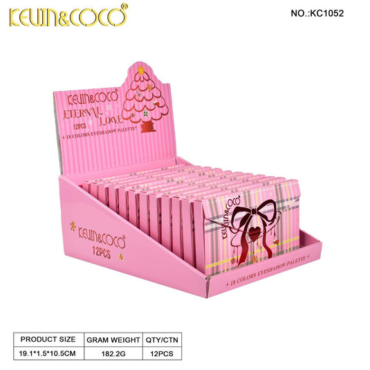 Eyes-Kevin&Coco Christmas Eternal Love 18-Color Eyeshadow Palette KC1052 ($3.33 each, 12pc display)