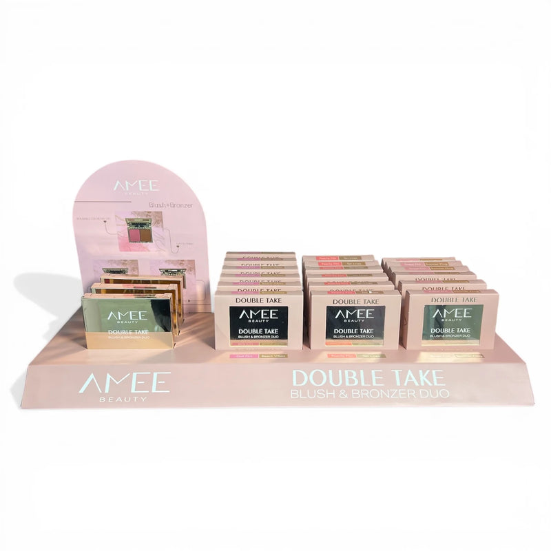 Load image into Gallery viewer, Face-AMEE Beauty Double Take Blush &amp; Bronzer Duo BB01 ($3.25 each, 18pc Display)
