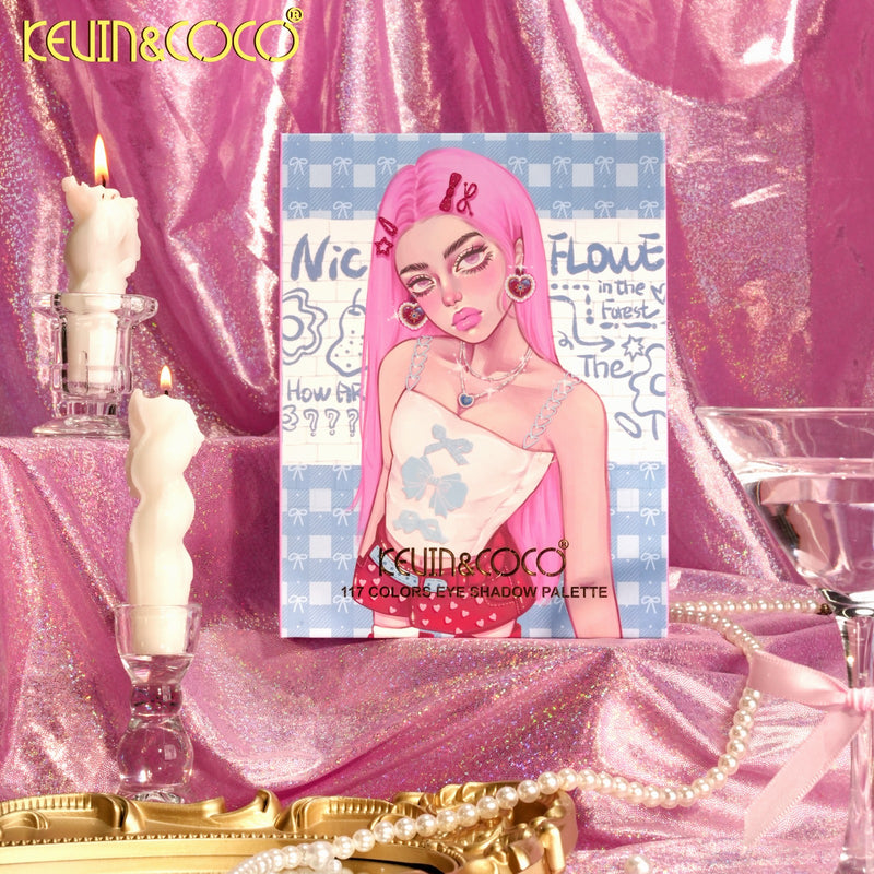 Load image into Gallery viewer, Eyes-Kevin&amp;Coco 117-Colors Face Palette KC1409 ($8 each, 4pc bundle)
