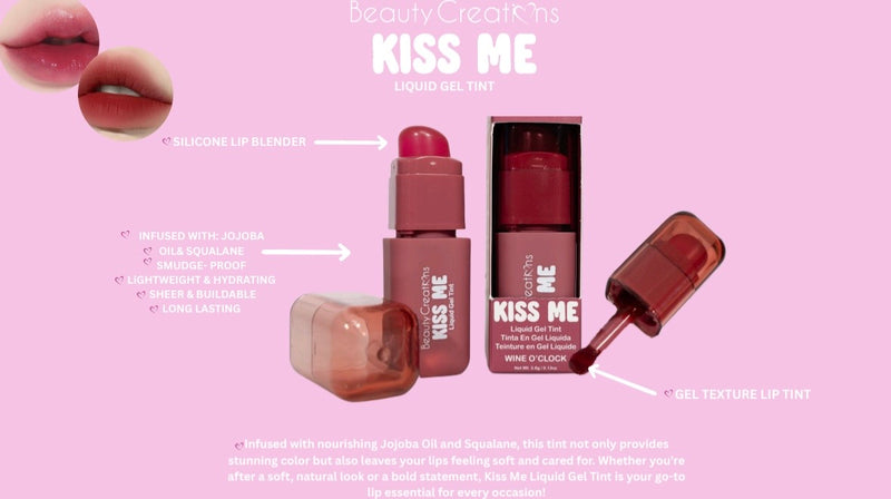 Load image into Gallery viewer, Lips-Beauty Creations Kiss Me Liquid Gel Tint 8 Shade Display KMLT-PT (48pc display + Free Tester)
