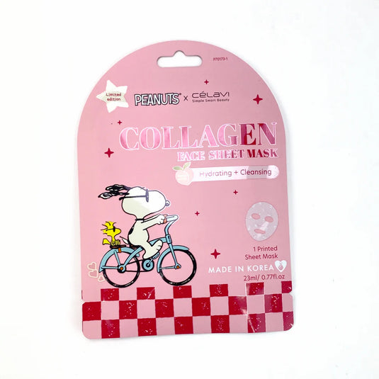 Skincare-Celavi x Peanuts Collagen Face Mask P70173-1 ($0.83 each, 12pc bundle)