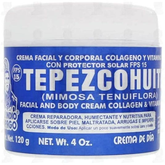 Skincare- Del Indio Papago Tepezcohuite Facial & Body Day Cream Collagen & Vitamin E 120g (6pc bundle,$4.50 each)