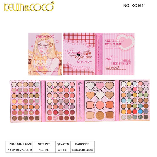 Face-Kevin&Coco Teddy Bear Girl Eyeshadow Palette KC1611 ($8.50 each, 4pc bundle)