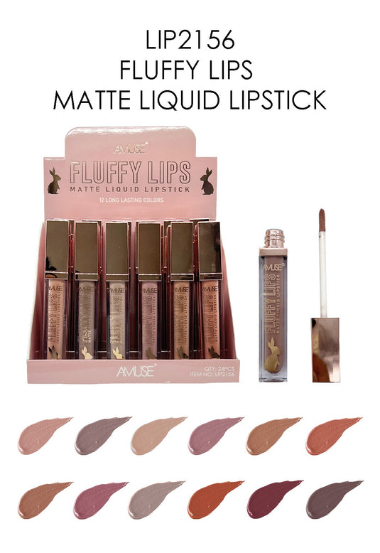 Lips- Amuse Fluffy Lips Matte Liquid Lipstick LIP2156 (24pc display)