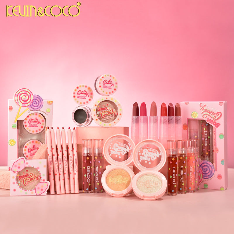 Load image into Gallery viewer, Lips-Kevin&amp;Coco Sour Candy Lip Liner, Lip Gloss &amp; Lipstick Set KC258667 ($2 each, 24pc display)
