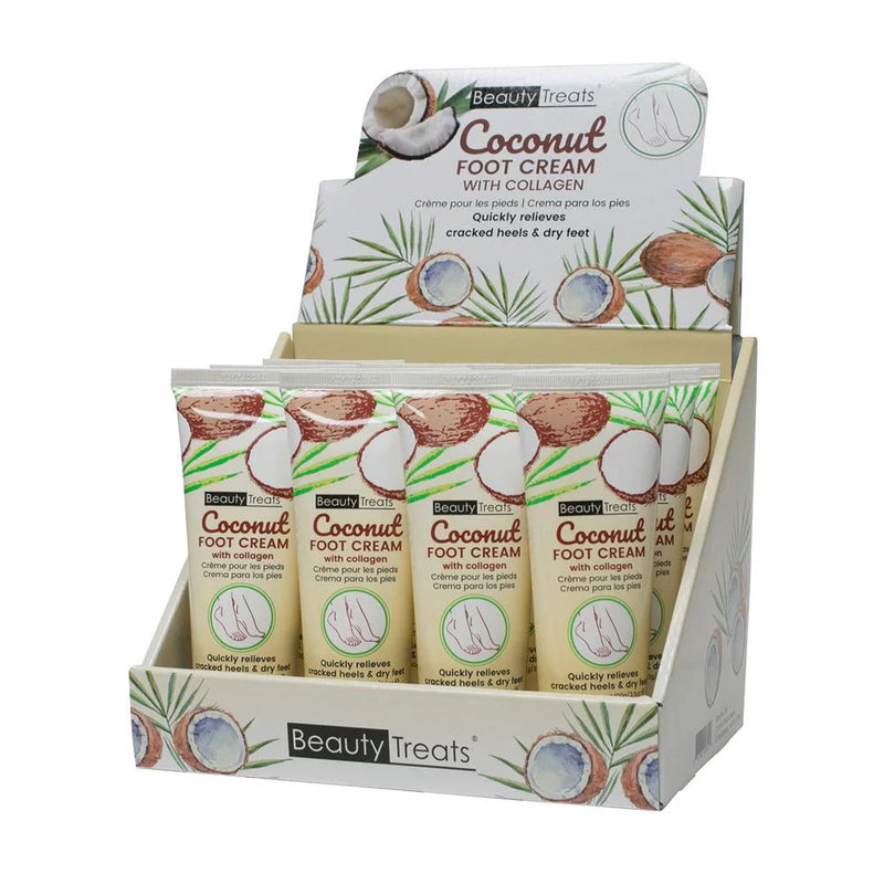Load image into Gallery viewer, Skincare-Beauty Treats Coconut + Collagen Foot Cream #126 ($2.50 each, 12pc Display)
