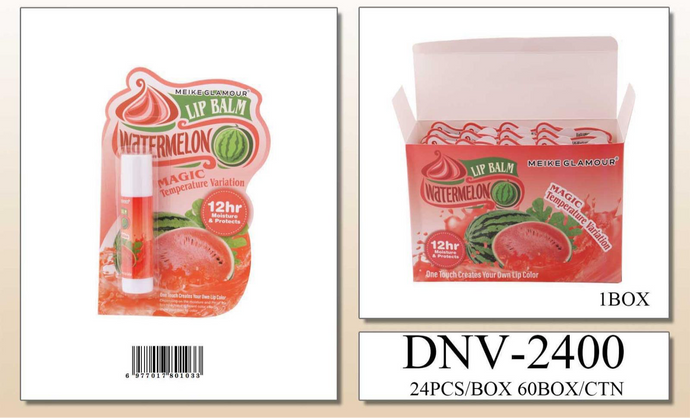 Lips- Watermelon Lip Balm DNV-2400 (24pc box)