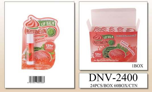 Lips- Watermelon Lip Balm DNV-2400 (24pc box)