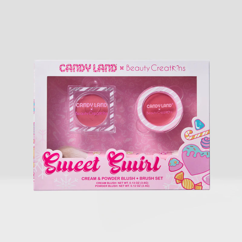 Load image into Gallery viewer, Face-Beauty Creations x Candyland Sweet Swirl Cream &amp; Powder Blush and Brush Set #CL-CPBS ($6 each, 4pc bundle)
