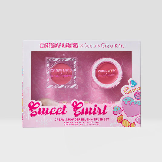 Face-Beauty Creations x Candyland Sweet Swirl Cream & Powder Blush and Brush Set