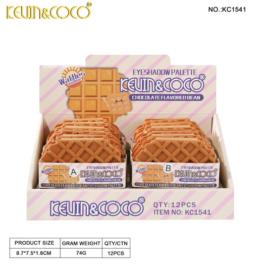 Eyes-Kevin&Coco Waffle Eyeshadow Palette KC1541 ($2 each, 12pc Display)