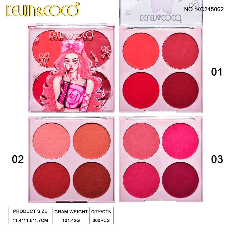 Load image into Gallery viewer, Eyes- Kevin&amp;Coco Cream Blush Palette KC245062 (12pc display, $2.50 each)
