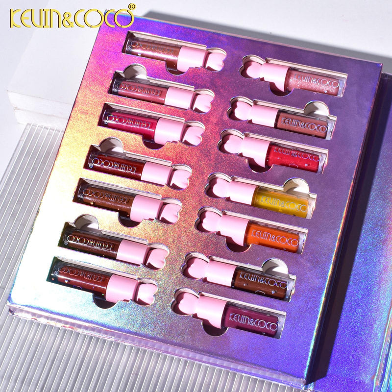 Load image into Gallery viewer, Lips-Kevin&amp;Coco 24 Colors Lip Gloss Set KC245413 ($9.50 each, 4pc bundle)
