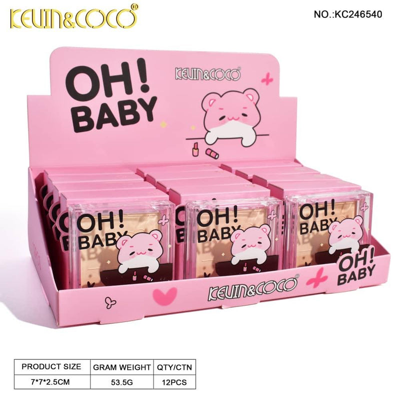 Load image into Gallery viewer, Face- Kevin&amp;Coco OH Baby Powder KC246540 (12pc Display)
