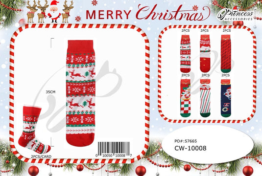 Accessories- Xmas Long Socks CW-10008 (12pc pack)