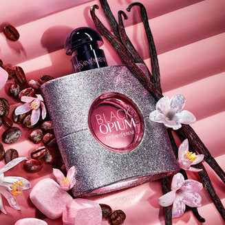 Load image into Gallery viewer, Perfumes- Black Opium Glitter By Yves Saint Laurent Eau De Parfum Glitter 3oz/90ml -100% Authentic
