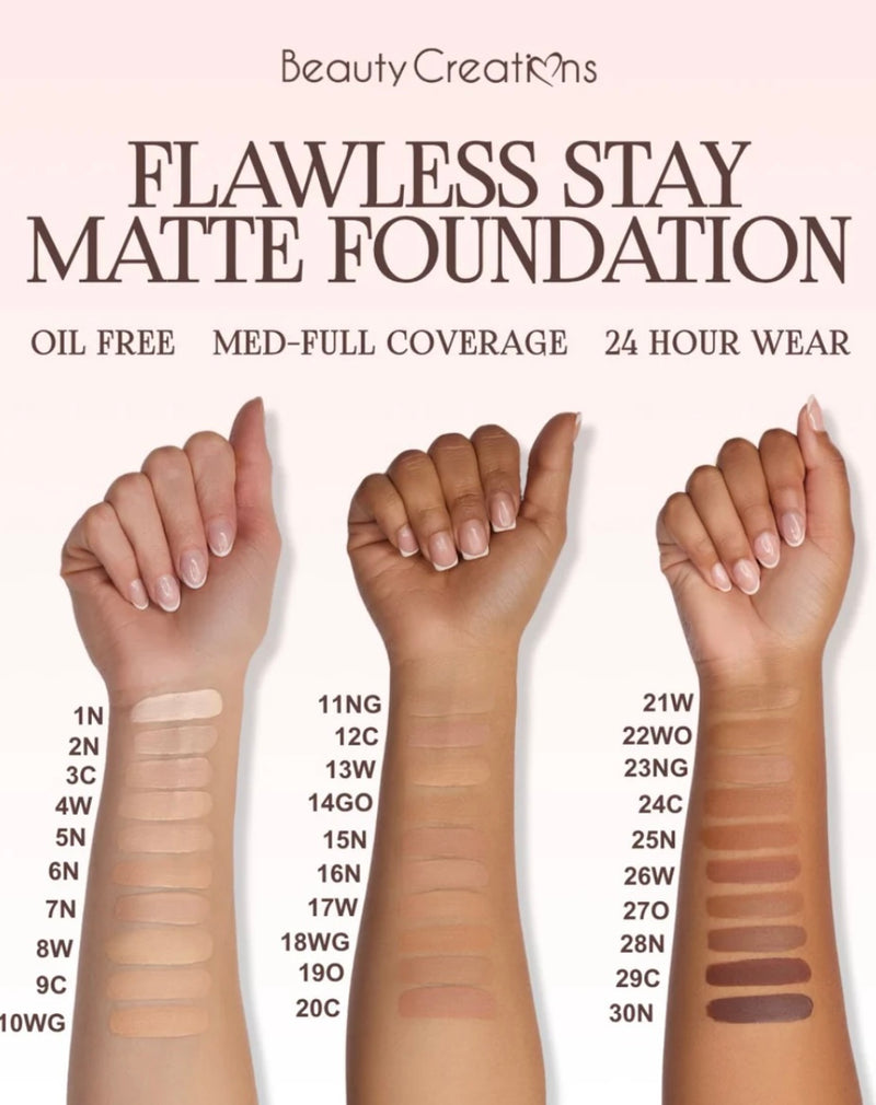 Load image into Gallery viewer, Face-Beauty Creations Flawless Stay Matte Foundation #FSMF-5N ($6.50 each,4pc bundle)
