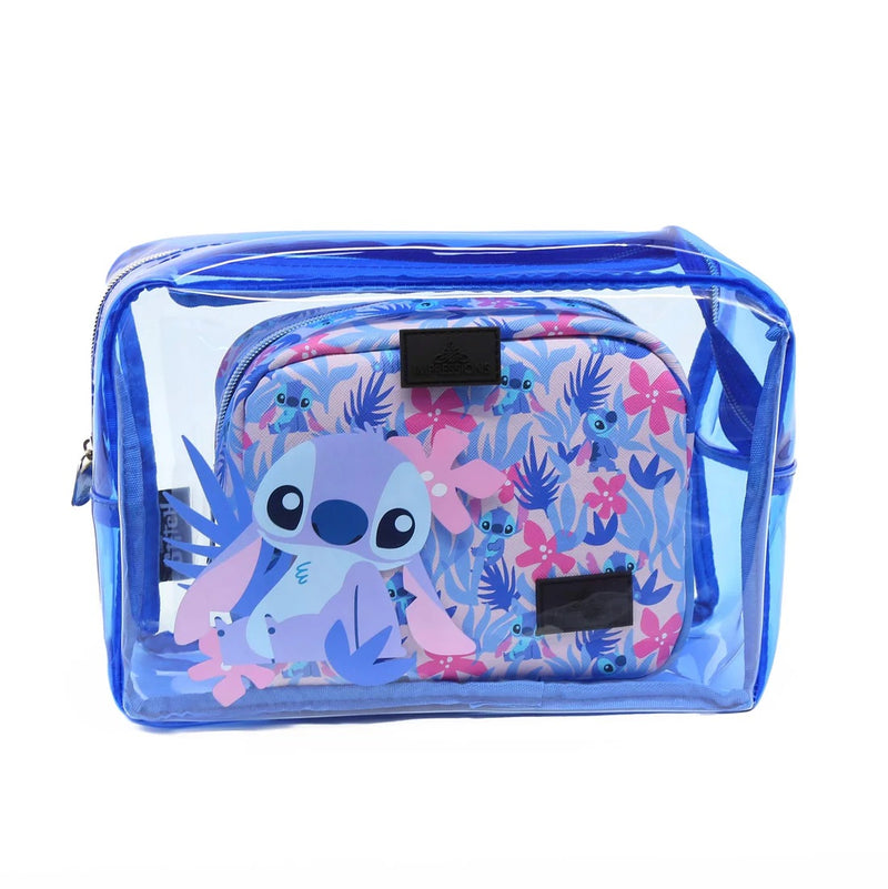 Load image into Gallery viewer, Novelties- Impressions 2 in 1 Stitch Blue Cosmetic Bag DISSTICLU-BLUE (3pc bundle, $12.50 each)
