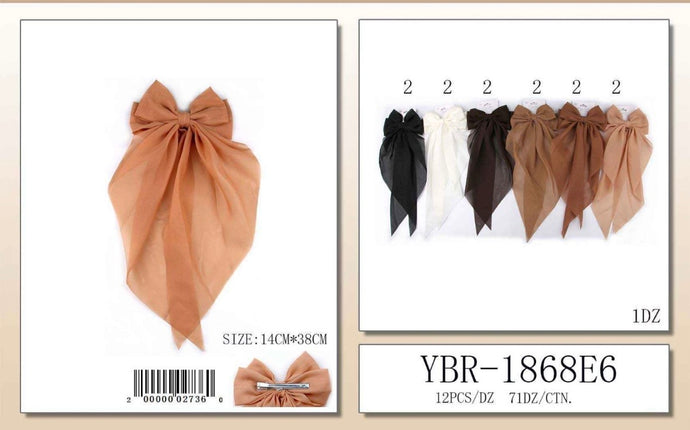 Hair-Nude Colors Hair Ribbon YBR-1868E6 (12pc pack)