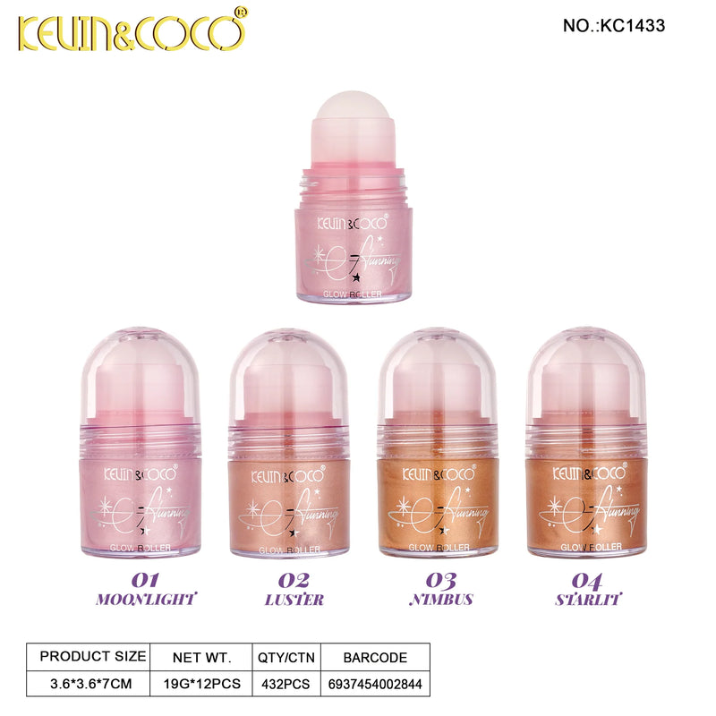 Load image into Gallery viewer, Skincare-Kevin&amp;Coco Stunning Glow Roller KC1433 ($1.25 each, 12pc display)
