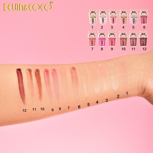 Lips-Kevin&Coco Bow Flower Vase Lip Gloss KC1162 ($1 each, 24pc display)