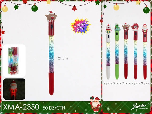 Accessories- Xmas Light Up Pen XMA-2350 (12pc pack)