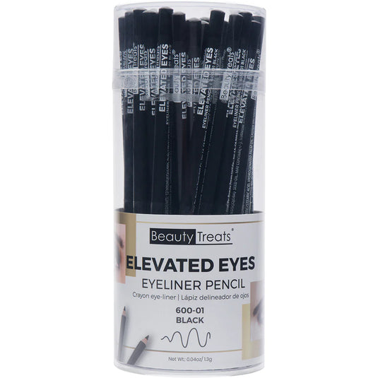 Eyes-Beauty Treats Elevated Eyes Eyeliner Pencil Jar - Black #600-01 ($0.35 each, 48pc Jar)