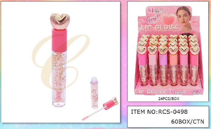 Lips-Beauty Lip Glow Lip Gloss RCS-0498 (24pcs display)