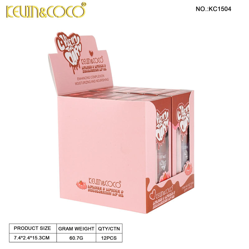 Load image into Gallery viewer, Lips-Kevin&amp;Coco Love Is In The Air  Lip Kit Set KC1504 ($2.25 each, 12pc display)
