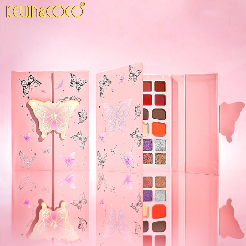 Load image into Gallery viewer, Eyes-Kevin&amp;Coco Butterfly 94-Colors Face Palette KC245857 ($12 each, 4pc bundle)
