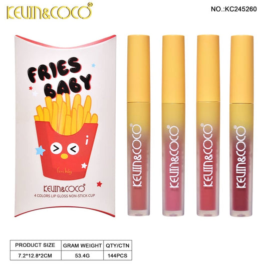 Lips-Kevin & Coco French Fries Lip Sets KC245260 (12pc Display)