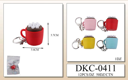 Accessories-Coffee Mug Clicker Keychain DKC-0411 (12pc pack)