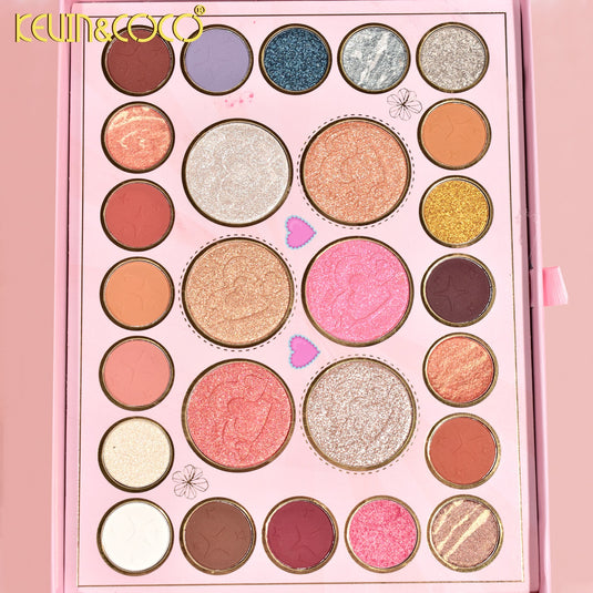 Eyes-Kevin&Coco Floral 61 Colors Eyeshadow Palette KC9004 ($6 each, 4pc bundle)