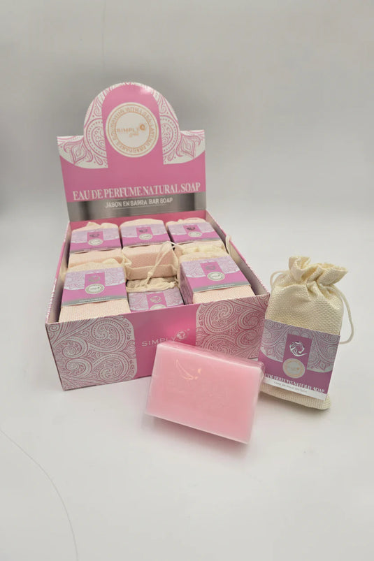 Skincare-Simply Bella Fraganced Soap Pink SIM074 ($2 each, 12pc box)