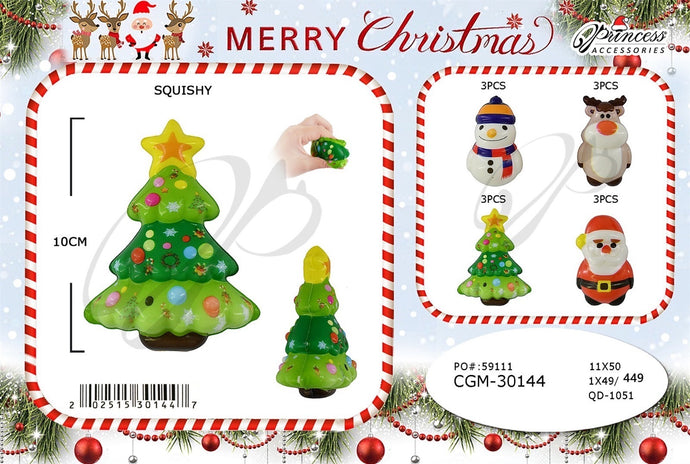 Novelties-Christmas Squishy Toy CGM-30144 (12pc pack)