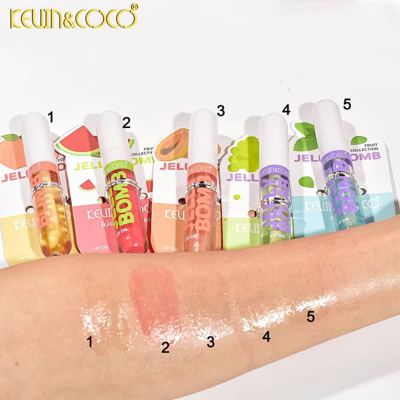 Load image into Gallery viewer, Lips- Kevin&amp;Coco Jelly Bomb Lip Oil KC246502 (20pc display,$1.20 each)
